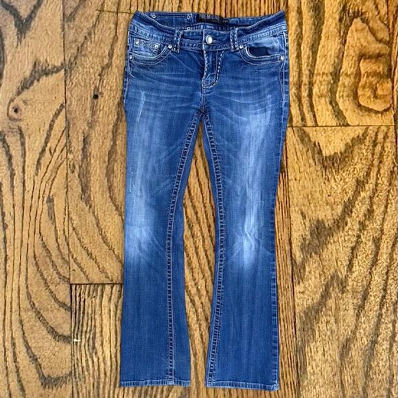 Y2K Premier Rhinestoned / Sequined Embroidered Jeans by Rue 21 - Picture 2 of 6